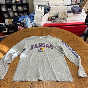 Russell Athletic KU Jayhawks Heather Gray Tee